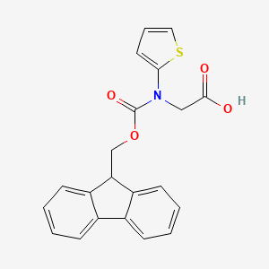 molecular formula C21H17NO4S B8071042 2-((((9H-Fluoren-9-yl)methoxy)carbonyl)(thiophen-2-yl)amino)acetic acid 