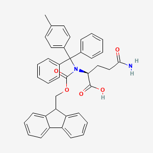 molecular formula C40H36N2O5 B8071074 Mtt-N(Fmoc)Gln-OH 