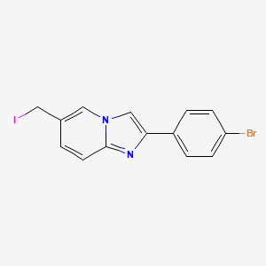 molecular formula C14H10BrIN2 B8071108 2-(4-Bromphenyl)-6-iodimidazo[1,2a]pyridin 
