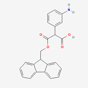 molecular formula C23H19NO4 B8071153 Benzeneacetic acid,3-[[(9H-fluoren-9-ylmethoxy)carbonyl]amino]- 
