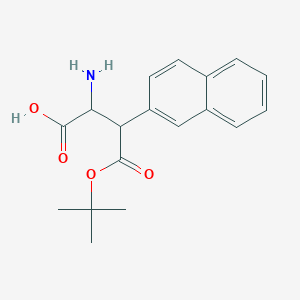 molecular formula C18H21NO4 B8071181 2-Naphthalenepropanoicacid, b-[[(1,1-dimethylethoxy)carbonyl]amino]- 