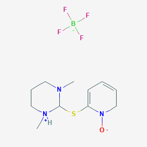 molecular formula C11H19BF4N3OS- B8071234 1,3-dimethyl-2-[(1-oxido-2H-pyridin-6-yl)sulfanyl]-1,3-diazinan-1-ium;tetrafluoroborate 