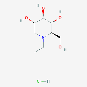 molecular formula C8H18ClNO4 B8071265 N-Ethyldeoxynojirimycin HCl 