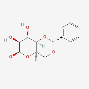 molecular formula C14H18O6 B8071311 (2R,4aS,6R,7S,8S,8aR)-6-methoxy-2-phenyl-4,4a,6,7,8,8a-hexahydropyrano[3,2-d][1,3]dioxine-7,8-diol 