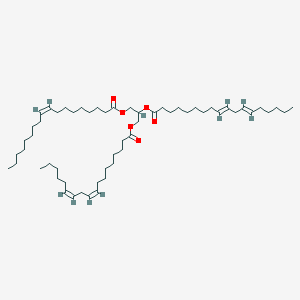 molecular formula C57H100O6 B8071370 [2-[(9E,12E)-octadeca-9,12-dienoyl]oxy-3-[(9Z,12Z)-octadeca-9,12-dienoyl]oxypropyl] (Z)-octadec-9-enoate 