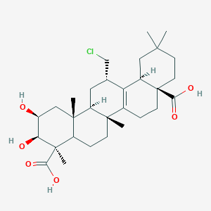 (2S,3R,4R,6aR,8aS,12aR,13S,14aR,14bR)-13-(chloromethyl)-2,3-dihydroxy-4,6a,11,11,14b-pentamethyl-2,3,4a,5,6,7,8,9,10,12,12a,13,14,14a-tetradecahydro-1H-picene-4,8a-dicarboxylic acid