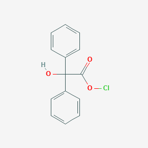 molecular formula C14H11ClO3 B8071619 Benzeneacetic acid,4-chloro-a-(4-chlorophenyl)-a-hydroxy-, ethyl ester 