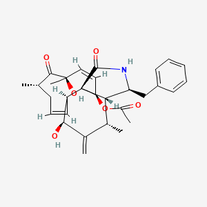 1H-Cycloundec[d]isoindole-1,11(2H)-dione,15-(acetyloxy)-3,3a,4,5,6,6a,9,10,12,15-decahydro-6,12-dihydroxy-4,10,12-trimethyl-5-methylene-3-(phenylmethyl)-,(3S,3aR,4S,6S,6aR,7E,10S,12R,13E,15R,15aR)-