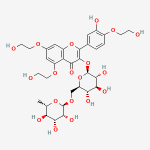 molecular formula C33H42O19 B8071676 4',5,7-Tri-O-(beta-hydroxyethyl)rutoside CAS No. 31511-30-5