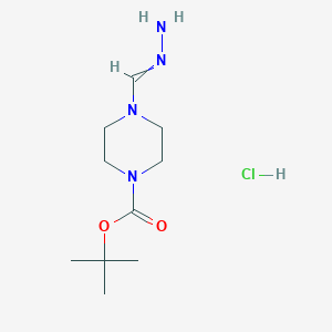 Tert-butyl 4-methanehydrazonoylpiperazine-1-carboxylate;hydrochloride