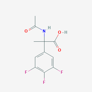 molecular formula C11H10F3NO3 B8071746 2-Acetamido-2-(3,4,5-trifluorophenyl)propanoic acid 