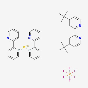 molecular formula C40H40F6IrN4P B8071759 4,4'-Di-tert-butyl-2,2'-bipyridine; bis[2-(pyridin-2-yl)phenyl]iridiumylium; hexafluoro-lambda5-phosphanuide 