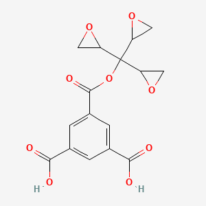 molecular formula C16H14O9 B8071763 5-{[Tris(oxiran-2-yl)methoxy]carbonyl}benzene-1,3-dicarboxylic acid 