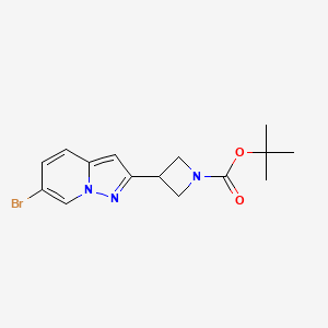 molecular formula C15H18BrN3O2 B8071783 tert-Butyl 3-(6-bromopyrazolo[1,5-a]pyridin-2-yl)azetidine-1-carboxylate 