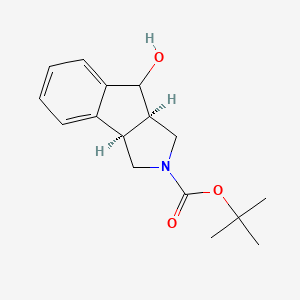 molecular formula C16H21NO3 B8071810 tert-butyl (3aR,8bR)-4-hydroxy-3,3a,4,8b-tetrahydro-1H-indeno[1,2-c]pyrrole-2-carboxylate 
