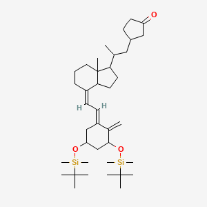 3-[2-[(4Z)-4-[(2E)-2-[3,5-bis[[tert-butyl(dimethyl)silyl]oxy]-2-methylidenecyclohexylidene]ethylidene]-7a-methyl-2,3,3a,5,6,7-hexahydro-1H-inden-1-yl]propyl]cyclopentan-1-one