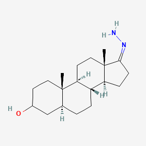 molecular formula C19H32N2O B8071903 (5S,8R,9S,10S,13S,14S,17Z)-17-hydrazinylidene-10,13-dimethyl-1,2,3,4,5,6,7,8,9,11,12,14,15,16-tetradecahydrocyclopenta[a]phenanthren-3-ol 