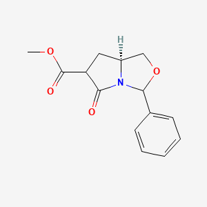 methyl (7aS)-5-oxo-3-phenyl-3,6,7,7a-tetrahydro-1H-pyrrolo[1,2-c][1,3]oxazole-6-carboxylate
