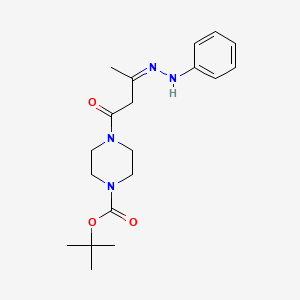 1-Piperazinecarboxylic acid, 4-[1-oxo-3-(2-phenylhydrazinylidene)butyl]-, 1,1-dimethylethyl ester