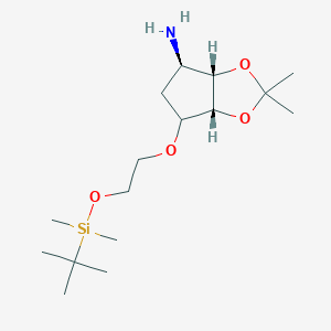 (3Ar,6R,6aS)-4-[2-[tert-butyl(dimethyl)silyl]oxyethoxy]-2,2-dimethyl-4,5,6,6a-tetrahydro-3aH-cyclopenta[d][1,3]dioxol-6-amine
