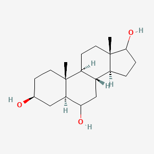 molecular formula C19H32O3 B8071983 (3S,5S,8R,9S,10R,13S,14S)-10,13-dimethyl-2,3,4,5,6,7,8,9,11,12,14,15,16,17-tetradecahydro-1H-cyclopenta[a]phenanthrene-3,6,17-triol 