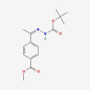 molecular formula C15H20N2O4 B8072009 methyl 4-[(Z)-C-methyl-N-[(2-methylpropan-2-yl)oxycarbonylamino]carbonimidoyl]benzoate 