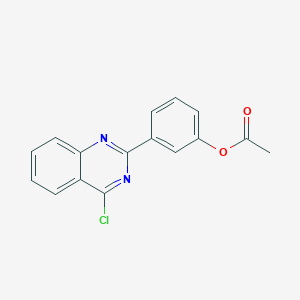 molecular formula C16H11ClN2O2 B8072016 3-(4-Chloroquinazolin-2-yl)phenyl acetate 