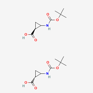 (1S)-2-[(2-Methylpropan-2-yl)oxycarbonylamino]cyclopropane-1-carboxylic acid;(1R)-2-[(2-methylpropan-2-yl)oxycarbonylamino]cyclopropane-1-carboxylic acid