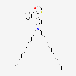 molecular formula C44H71NOS B8072091 4-(2-phenyl-5,6-dihydro-1,4-oxathiin-3-yl)-N,N-ditetradecylaniline 