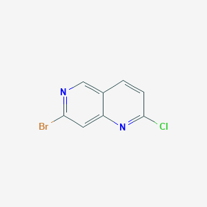 molecular formula C8H4BrClN2 B8072101 7-Bromo-2-chloro-1,6-naphthyridine 