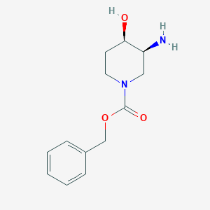 molecular formula C13H18N2O3 B8072110 Benzyl (3s,4r)-3-amino-4-hydroxypiperidine-1-carboxylate 