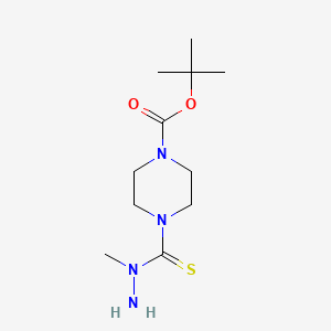 molecular formula C11H22N4O2S B8072133 tert-Butyl 4-(1-methylhydrazinecarbonothioyl)piperazine-1-carboxylate 