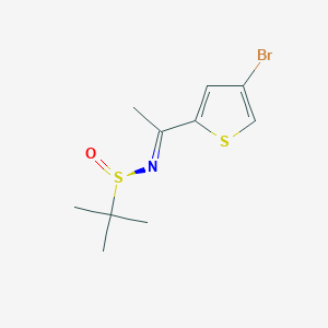 (R)-N-[(1E)-1-(4-bromothiophen-2-yl)ethylidene]-2-methylpropane-2-sulfinamide