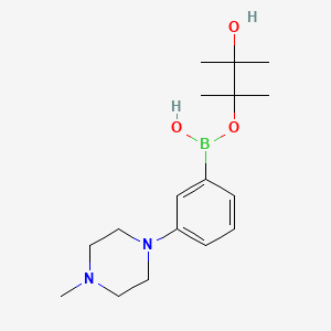 3-Hydroxy-2,3-dimethylbutan-2-yl hydrogen [3-(4-methylpiperazin-1-yl)phenyl]boronate