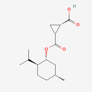 molecular formula C15H24O4 B8072193 (1S)-2-[(1R,2S,5R)-5-methyl-2-propan-2-ylcyclohexyl]oxycarbonylcyclopropane-1-carboxylic acid 