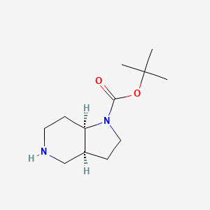 molecular formula C12H22N2O2 B8072252 tert-Butyl (3aS,7aR)-octahydro-1H-pyrrolo[3,2-c]pyridine-1-carboxylate 