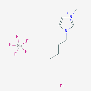 molecular formula C8H15F6N2Sb B8072304 1-Butyl-3-methylimidazol-3-ium;pentafluoro-lambda5-stibane;fluoride 
