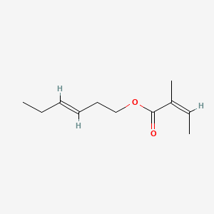 molecular formula C11H18O2 B8072327 (E)-(Z)-Hex-3-en-1-yl 2-methylbut-2-enoate 
