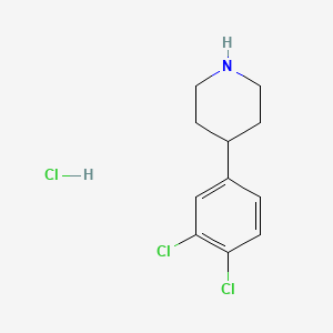 molecular formula C11H14Cl3N B8072379 4-(3,4-Dichlorophenyl)piperidine hydrochloride 