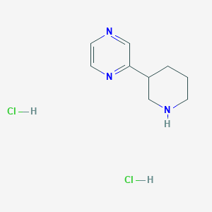 molecular formula C9H15Cl2N3 B8072393 2-(Piperidin-3-yl)pyrazine dihydrochloride 