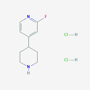 molecular formula C10H15Cl2FN2 B8072400 2-Fluoro-4-(piperidin-4-yl)pyridine dihydrochloride 