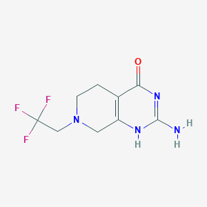 molecular formula C9H11F3N4O B8072455 CID 83919693 
