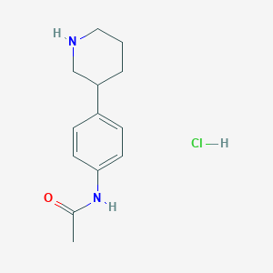 molecular formula C13H19ClN2O B8072469 N-(4-(piperidin-3-yl)phenyl)acetamide HCl 