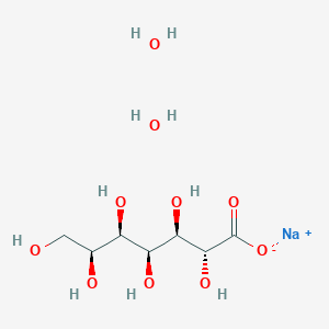 molecular formula C7H17NaO10 B8072484 Sodium (2R,3R,4S,5R,6S)-2,3,4,5,6,7-hexahydroxyheptanoate dihydrate 