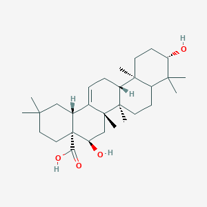molecular formula C30H48O4 B8072493 (4aR,5R,6aR,6aS,6bR,10S,12aR,14bR)-5,10-dihydroxy-2,2,6a,6b,9,9,12a-heptamethyl-1,3,4,5,6,6a,7,8,8a,10,11,12,13,14b-tetradecahydropicene-4a-carboxylic acid 