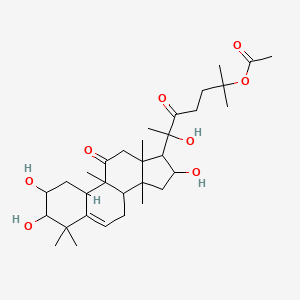 [5-Hydroxy-1,1-dimethyl-4-oxo-5-(2,3,16-trihydroxy-4,4,9,13,14-pentamethyl-11-oxo-1,2,3,7,8,10,12,15,16,17-decahydrocyclopenta[a]phenanthren-17-yl)hexyl] acetate