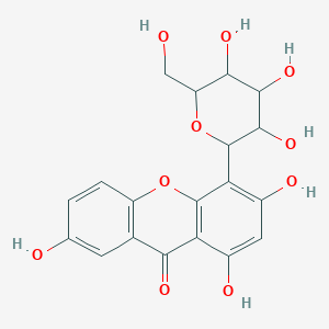 molecular formula C19H18O10 B8072570 1,3,7-Trihydroxy-4-[3,4,5-trihydroxy-6-(hydroxymethyl)oxan-2-yl]xanthen-9-one 