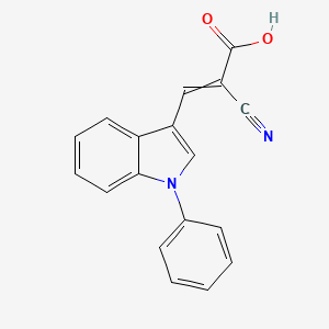 2-Propenoic acid, 2-cyano-3-(1-phenyl-1H-indol-3-yl)-