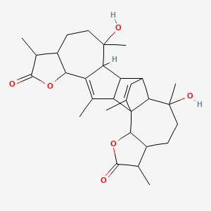 12,17-Dihydroxy-3,8,12,17,21,25-hexamethyl-6,23-dioxaheptacyclo[13.9.2.01,16.02,14.04,13.05,9.020,24]hexacosa-3,25-diene-7,22-dione
