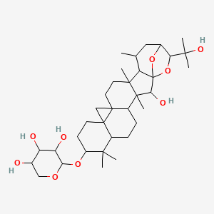 molecular formula C35H56O9 B8072647 2-[[2-Hydroxy-22-(2-hydroxypropan-2-yl)-3,8,8,17,19-pentamethyl-23,24-dioxaheptacyclo[19.2.1.01,18.03,17.04,14.07,12.012,14]tetracosan-9-yl]oxy]oxane-3,4,5-triol 